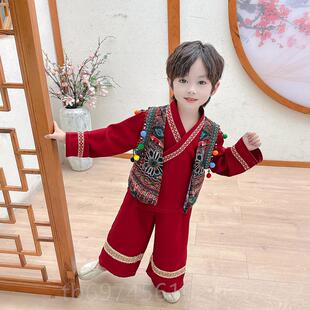 新款少数民族服名族演出哈尼族女苗三族男童三童月壮族服饰装儿童