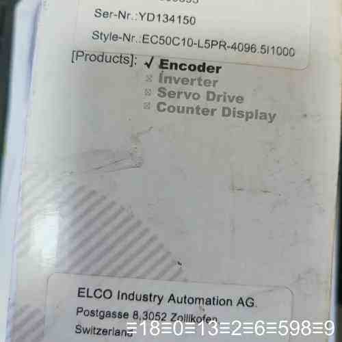 ELCO宜科编码器EC50C10-L5PR-4096.5I1议价