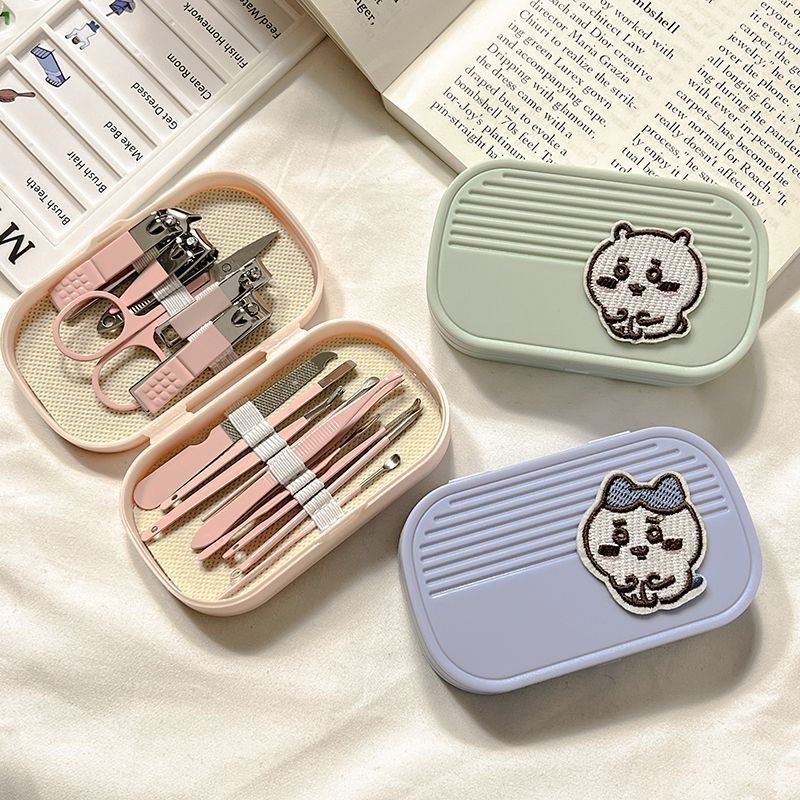 便携式可爱指甲刀修甲美甲指甲钳工具宿舍指甲剪挖掏耳勺套装全套