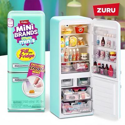 ZURU迷你冰箱美食过家家玩具