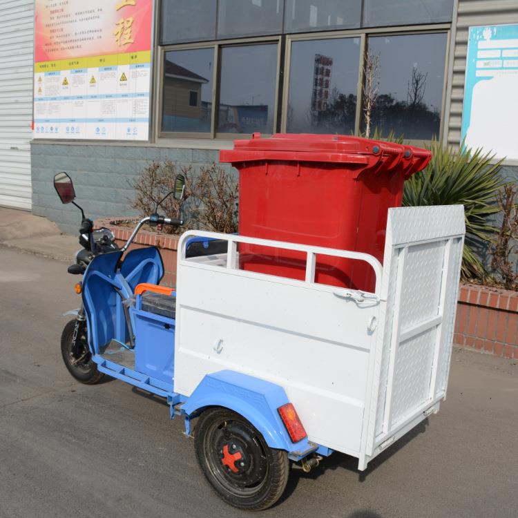 单通环卫240L垃圾桶垃圾转运车电动三轮快速保洁车单桶小区环卫车
