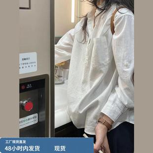 秋季 胖mm法式 高级感白色衬衫 宽松气质 女装 2025新款 300斤加大码