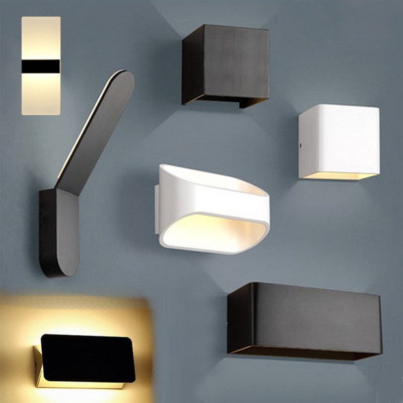 现代简约型个性客厅卧室床头壁灯灯可调光调角度酒店别墅客房夜灯