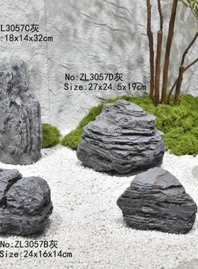 仿真黄蜡石头玻璃钢石头假石头园林景观装饰3057千层石黄色灰色