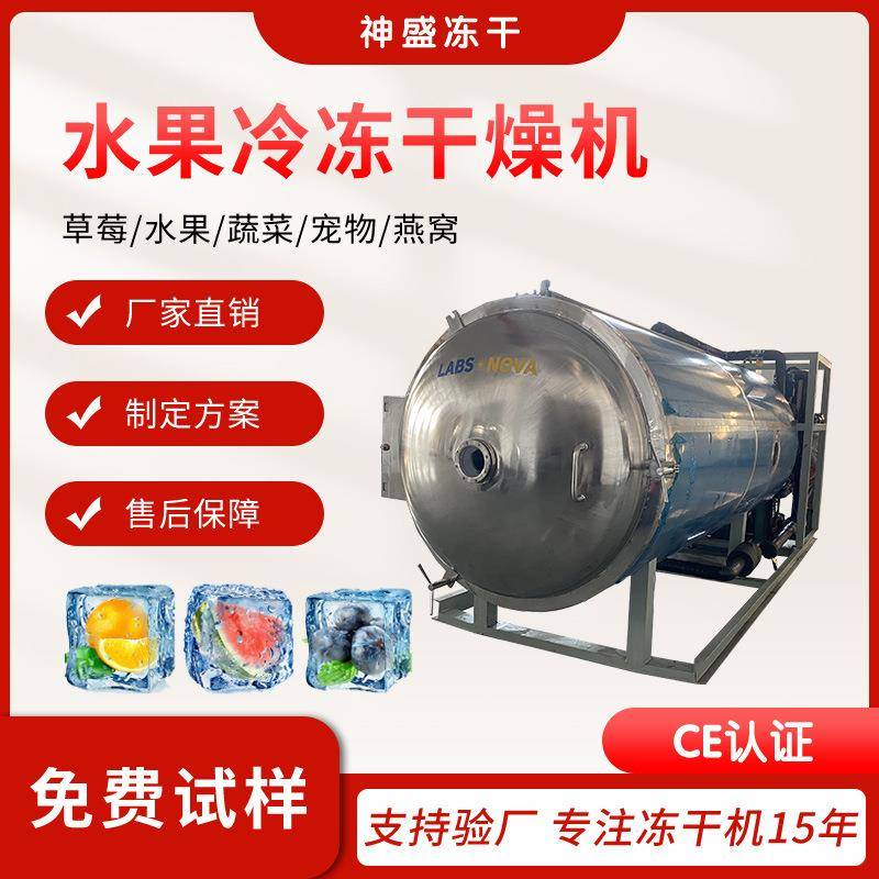 50平圆形食品水果冻干机银耳燕窝低温冻干设备饼干零食真空干燥机
