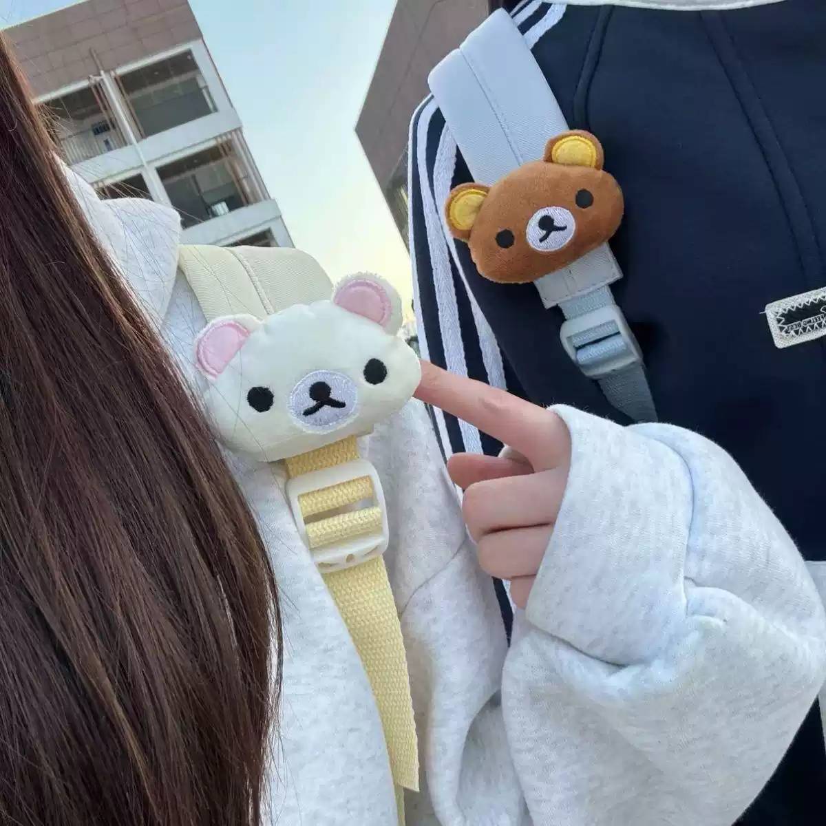 轻松熊书包肩带挂件可爱女生情侣图片