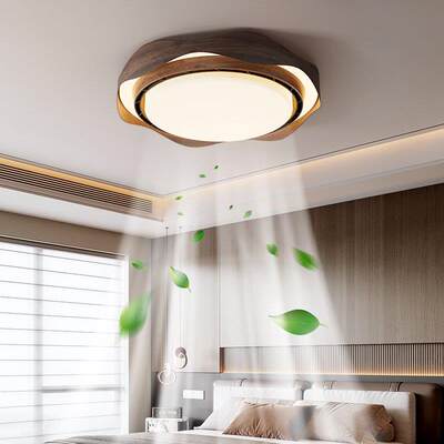 励昌意式极简客厅吸顶灯现代简约大气饭厅卧室无叶吊扇灯中山灯具