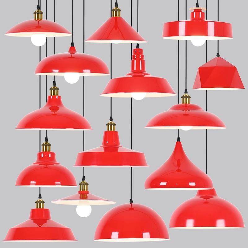 工业风复古市井红色餐厅火锅店饭店餐饮烧烤店商用怀旧店铺小吊灯