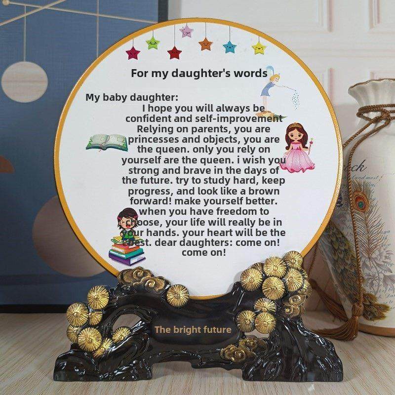 创意的女儿生日礼物，以激励孩子学习鼓舞人心的口号，书桌，学习,家居饰品,桌面摆件,淘宝优惠券,粉丝福利购,淘宝优惠卷