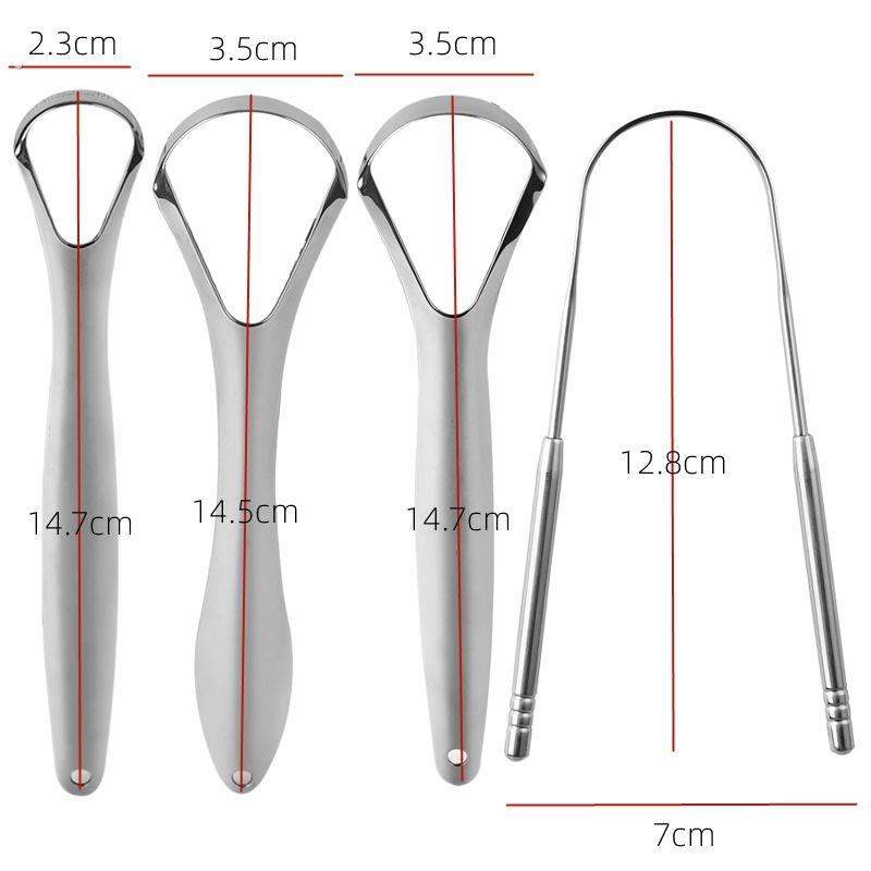 304不锈钢刮舌器 舌苔清洁器刮舌头板去口臭口腔清洁工具