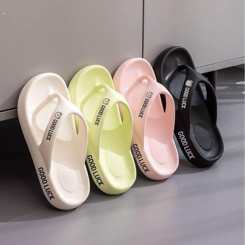 2025新款人字拖女外穿居家用防滑防臭沙滩EVA厚底踩屎感凉拖鞋女