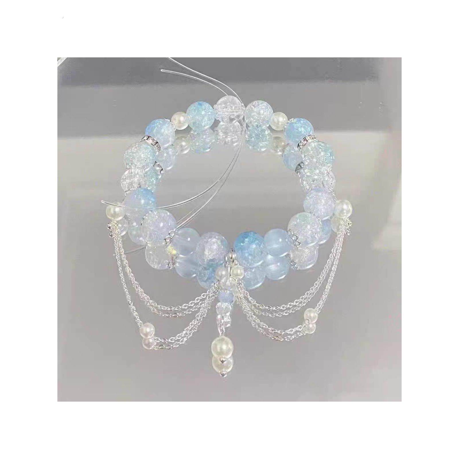 盘珠手串儿童超仙蝴蝶精美小学生手炼女小众串珠闺蜜女童女孩手镯