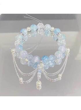 盘珠手串儿童超仙蝴蝶精美小学生手炼女小众串珠闺蜜女童女孩手镯