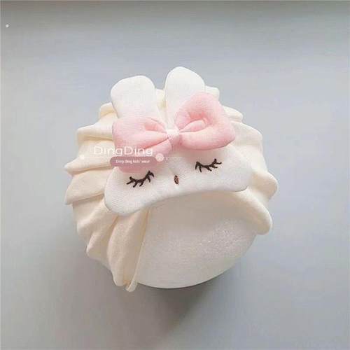 婴儿帽子秋冬棉质婴幼儿胎帽可爱兔子女宝宝印度帽新生儿护囟门帽