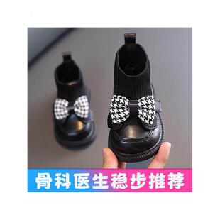 宝宝鞋子秋冬款女童透气公主鞋女宝小皮鞋1岁3小童防滑软底学步鞋