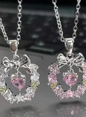 新中式小兔子平安锁项链女轻奢小众兔耳朵铃铛锁骨链闺蜜生日礼物