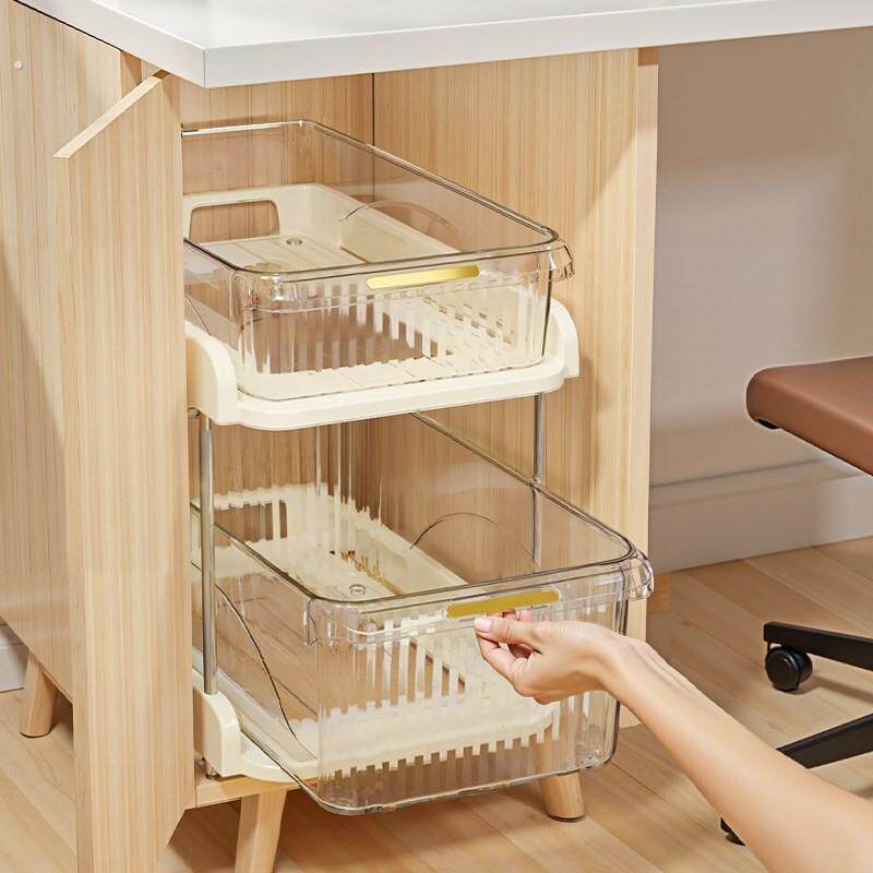 柜子分层架子柜内抽拉式零食收纳神器置物架宿舍办工室主机柜抽屉