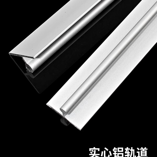 加厚移门平底凸轨道免开槽推拉衣柜凹槽单轨道老式趟门地槽路轨道