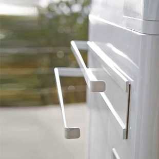 定制日式磁铁卫生间毛巾架免打孔双杆架洗手间浴室厨房带钩收纳架