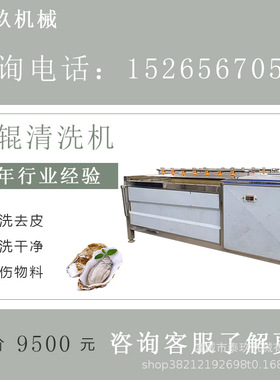 百香果柠檬毛辊清洗机马铃薯毛辊去皮机木瓜清洗设备大型洗姜机