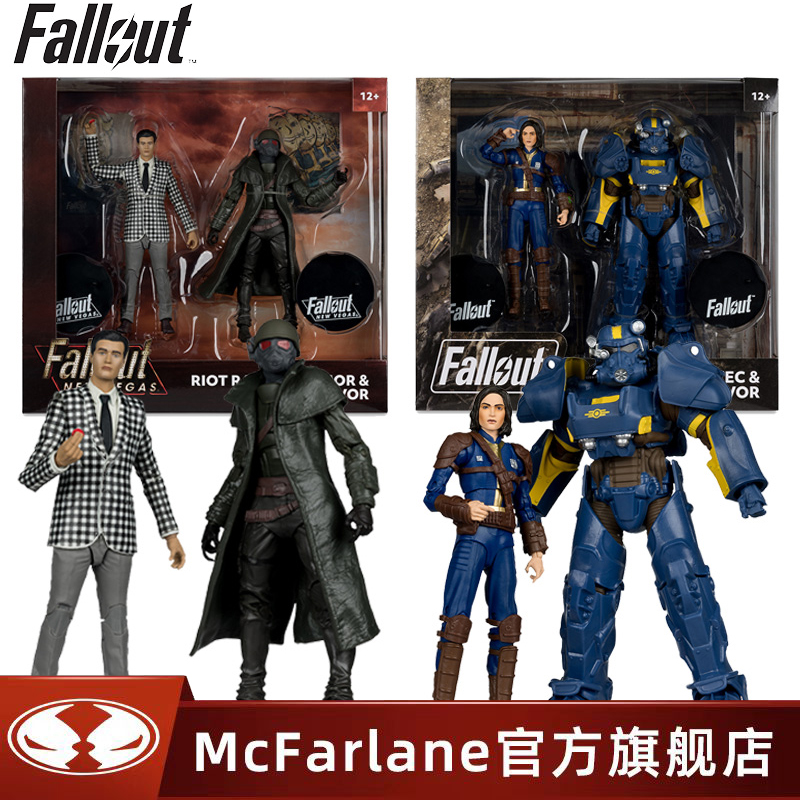 【现货】麦克法兰 辐射t60和唯一幸存者防暴游骑兵1/10手办