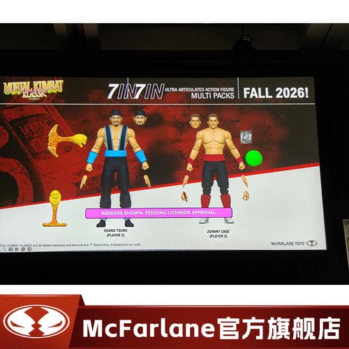 【预计10月】麦克法兰 真人快打 尚宗vs强尼凯奇1/10可动手办