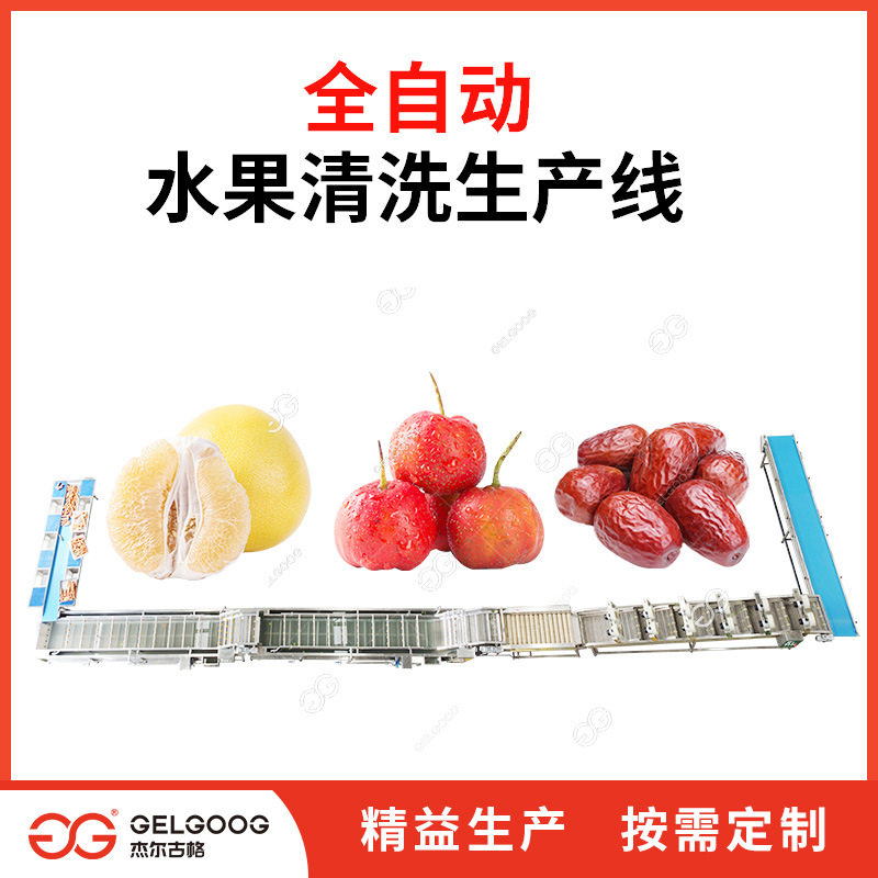 红柚清洗风干流水线机械 连续式桑葚加工机器 柚子清洗生产线设备