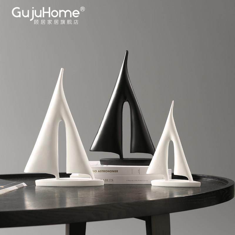 现代简约一帆风顺帆船艺术摆件北欧创意客厅书房酒柜办公室装饰品,家居饰品,装饰摆件,淘宝优惠券,粉丝福利购,淘宝优惠卷