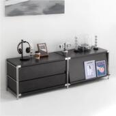 电视柜简约北欧客厅不锈钢落地低柜储物柜储物柜墙柜组合柜