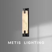 新中式 全铜云石壁灯长条楼梯客厅电视背景墙灯网红创意卧室床头灯