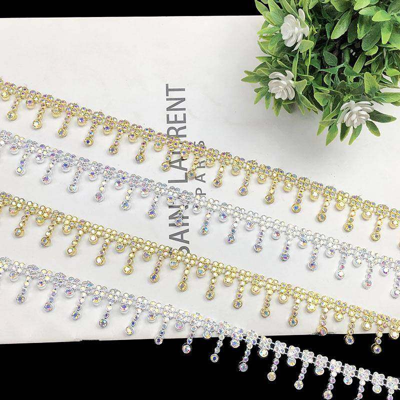 苗族手缝闪钻少数民族服装花边配件diy手工腰链装饰亮钻流苏链条,居家布艺,花边,淘宝优惠券,粉丝福利购,淘宝优惠卷