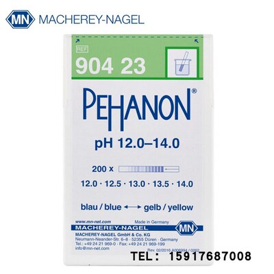 德国MN试纸90423试纸PEHANON试纸pH 12.0-14.0pH测试条200条/盒