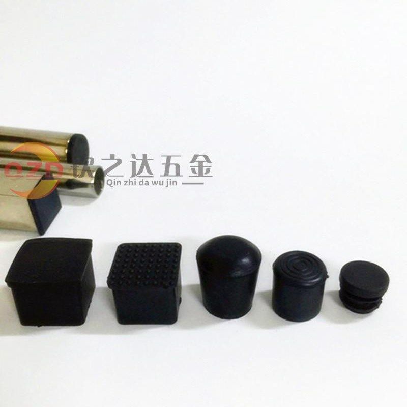 圆形胶脚套不锈钢管外塞子 软胶外套管塞堵头圆管脚架垫套外胶塞