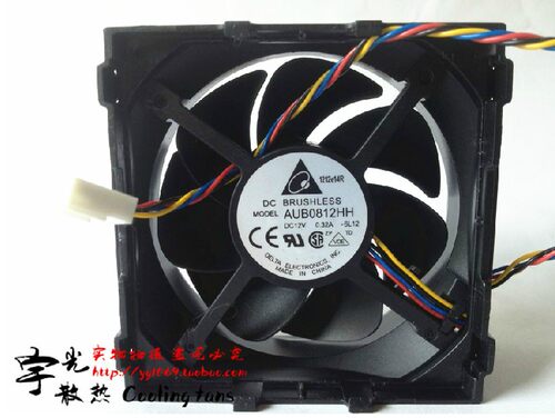 台达 8025 12V 032A AUB0812HH 4线温控 8CM机箱散热设备风扇