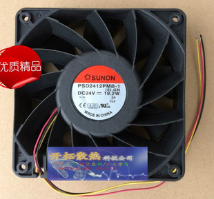 建准SUNON DC24V PSD2412PMB1.2.GN原装 12038 3线 19.2W 2线