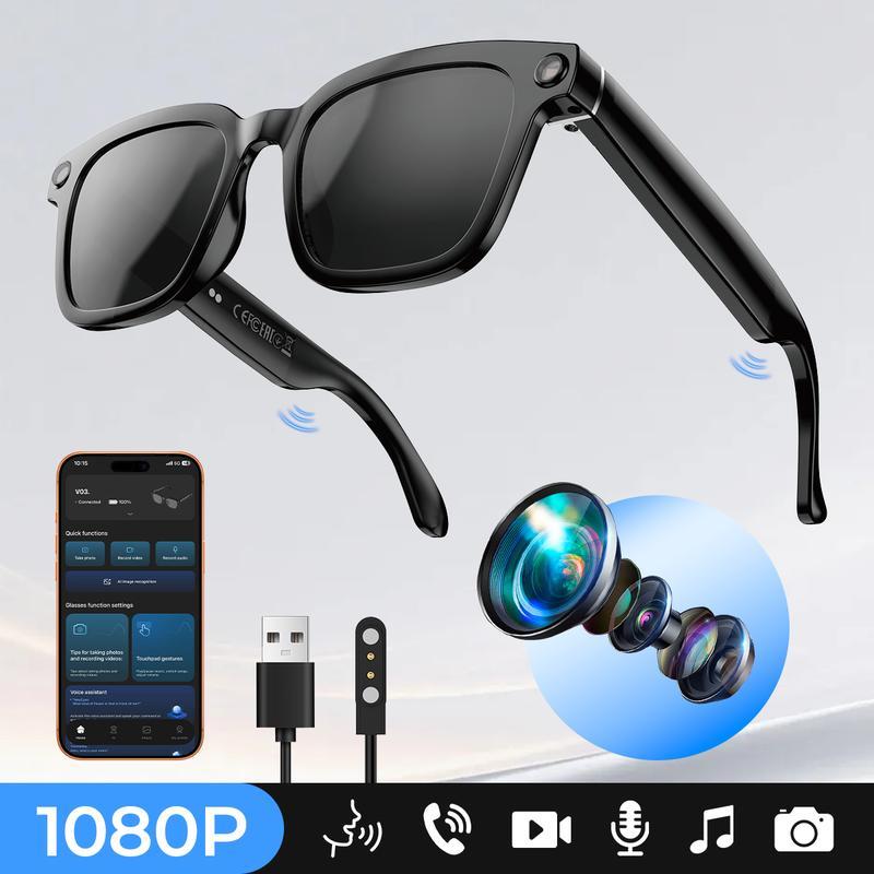 ai智能眼镜1080P智能摄像Smart glasses蓝牙眼镜户外运动语音助手