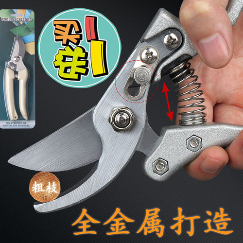 不锈钢家用修枝剪花木剪刀 园林花艺果树剪花枝剪刀修花园艺工具