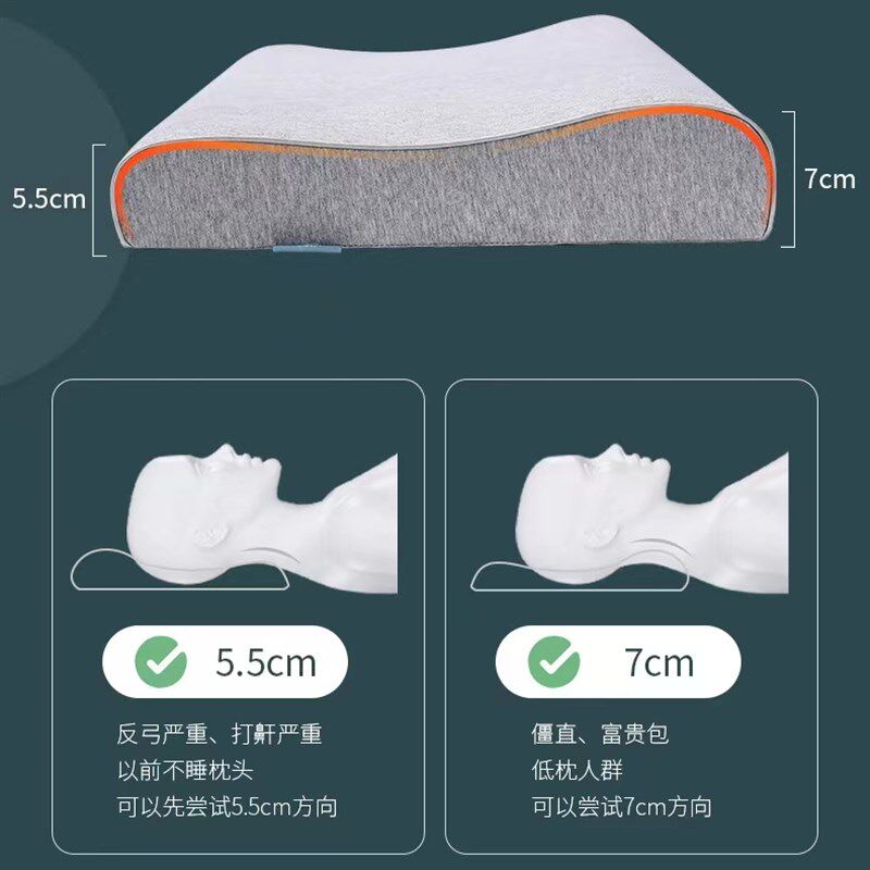 枕头低枕成人男女单人专用记忆枕儿童学生薄枕芯矮枕护颈椎助睡眠