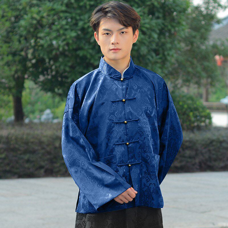清朝盐商掌柜古装地主服装老爷外套民国少爷中国风立领唐装演出服