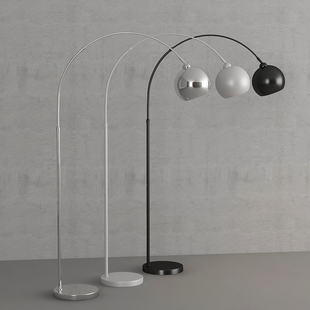 钓鱼灯落地灯客厅沙发旁边卧室银色包豪斯flos高级设计感轻奢台灯