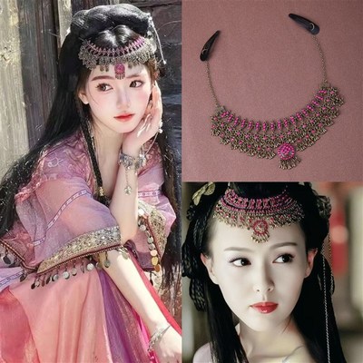 汉服头饰假发一体式懒人发箍半头套古装cos紫萱假发包造型盘发髻