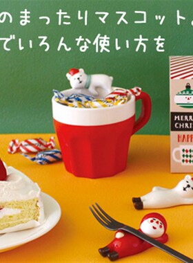 圣诞老人 雪人 三毛猫 白熊 猫头鹰桌面拍照场景摆设摆件