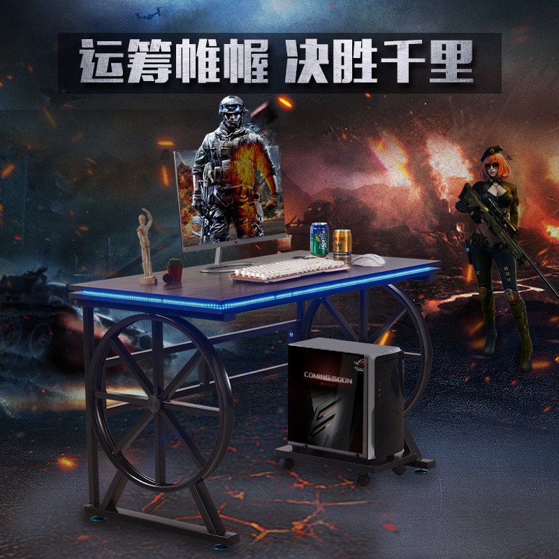 新款网吧桌椅可躺沙发椅网咖桌椅家用一体电竞台式单人座舱电脑桌