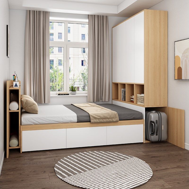 实木榻榻米床多功能储物床衣柜一体小户型次卧床柜组合儿童床定制,住宅家具,衣柜床,淘宝优惠券,粉丝福利购,淘宝优惠卷