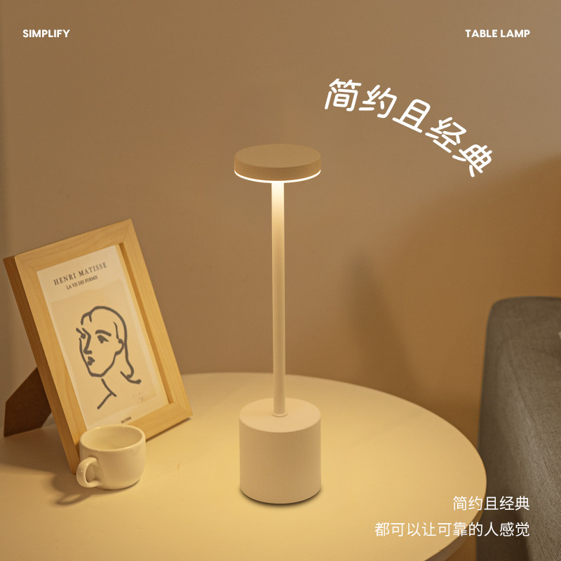 复古台灯卧室床头柜灯高级感轻奢触摸充电2023网红酒吧氛围灯桌灯