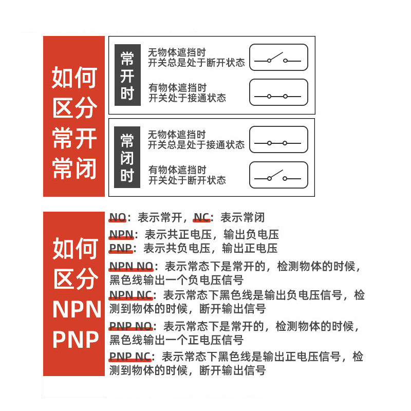 沪工霍尔传感器NJK-5001C 5002CD A B D AB 磁性接近感应磁控开关