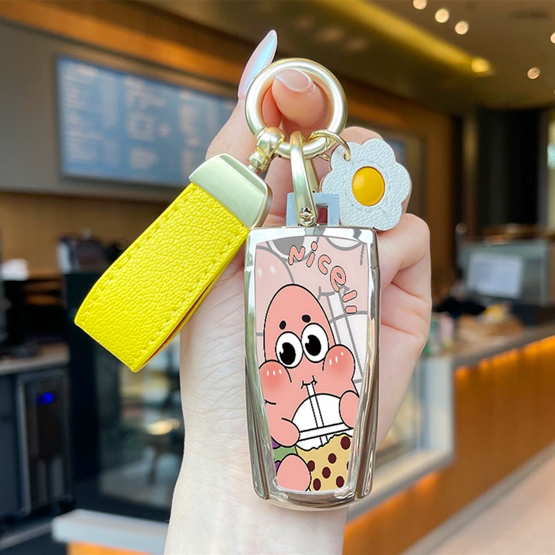 适用于老款大众CC钥匙套迈腾B7高级女士汽车专用壳装饰用品女包扣