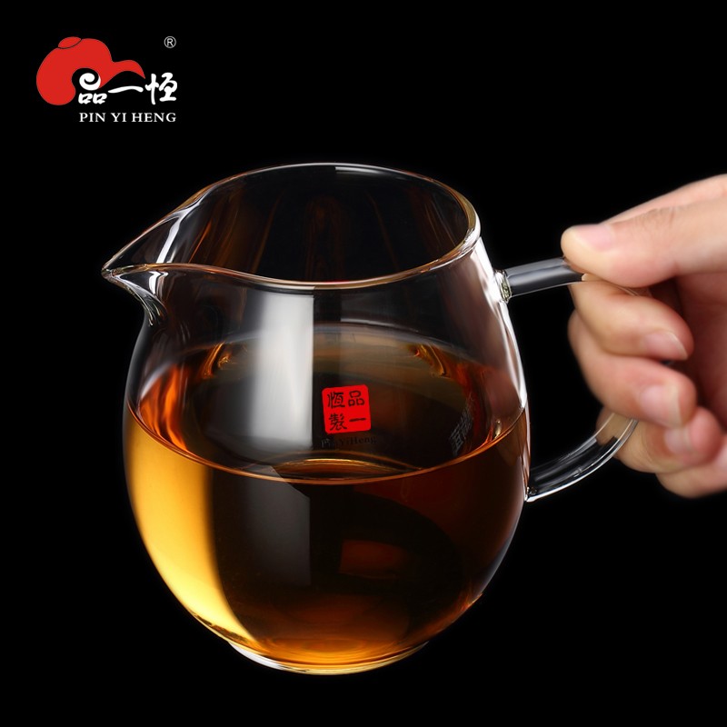 品一恒公道杯 玻璃 茶漏套装加厚耐热高档透明泡茶过滤茶海分茶器