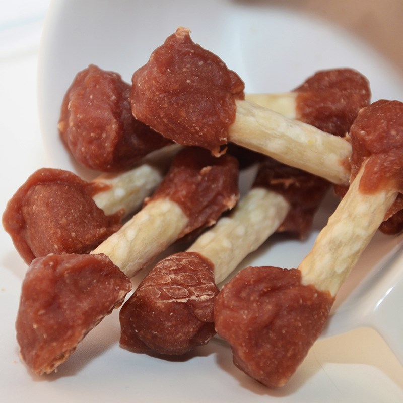 傲宠狗狗零食磨牙棒鸭肉哑铃 泰迪金毛狗粮宠物食品