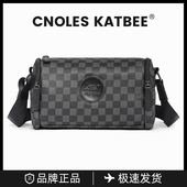 Cnoles Katbee品牌定制男士 单肩包街头潮流枕头包斜挎包休闲筒形